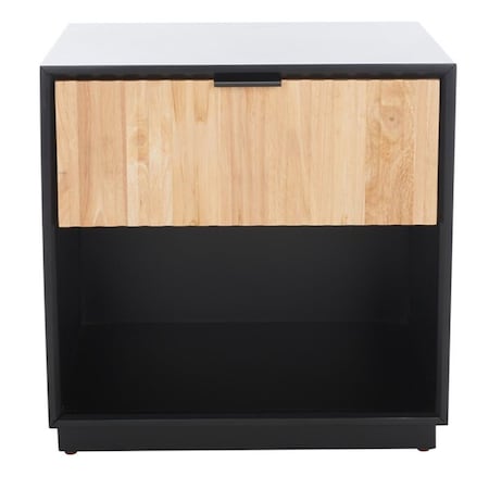 Safavieh Grayden I 1 Drawer Nightstand, Black & Natural NST9203B